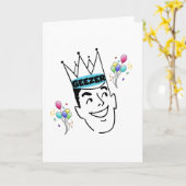 変わり者の誕生日 カード (黄色い花)