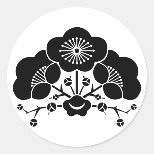変わり花梅 ラウンドシール (正面)