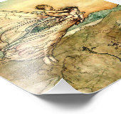 「変わり身の子供を運ぶ」アーサー・ラッカムの妖精画 フォトプリント            (角)