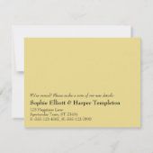 変エレガント更は黄色の動きの良い発表 ノートカード (裏面)