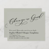 変エレガント更はGood Sage Moving Announcement ノートカード (正面/裏面)