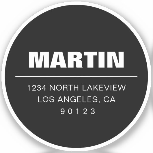 変スタイリッシュはっきりした換文字 シール (正面)