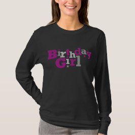 変動型誕生日ガールシャツ Tシャツ