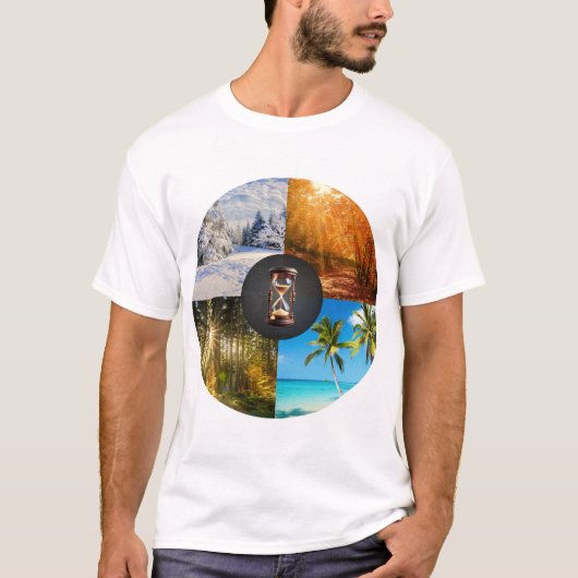 変化こそ唯一の定数 - 四季の輪 Tシャツ (正面)