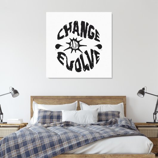 変化と進化 キャンバスプリント (インサイチュ (寝室))