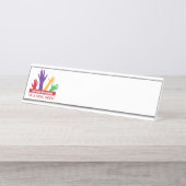 変化に取り組む デスクネームプレート (正面)