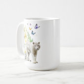 変化に合わせて勇敢な蝶 コーヒーマグカップ (正面左)