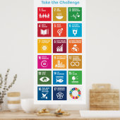 変化に挑戦する世界のゴール ポスター (キッチン)