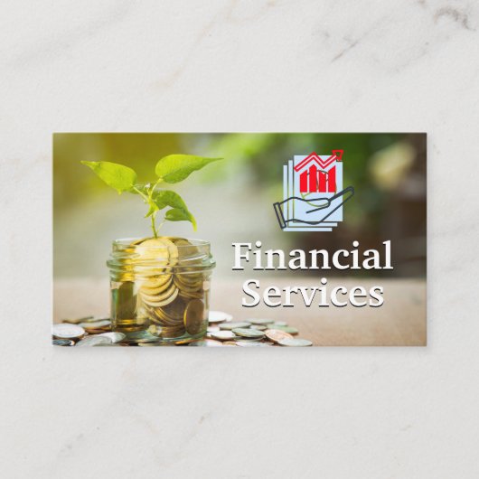 変化に満ちた瓶 | 財務ロゴ 名刺 (正面)