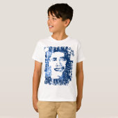 "変化のためにオバマに投票"ヴィンテージルック球T. Tシャツ (正面フル)