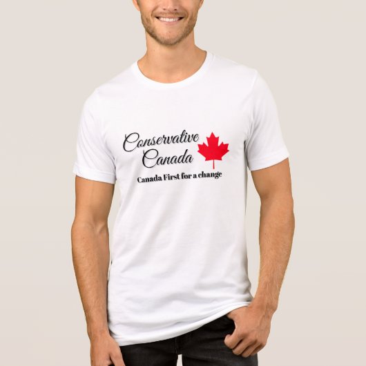 変化のためのカナダ第一。保守的なカナダ。 トライブレンドＴシャツ (正面)