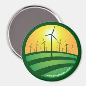 変化の小浜風3x3円磁石 マグネット (正面/裏面)