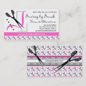 変化の店、裁縫婦またはテーラーの店 名刺 (正面/裏面)