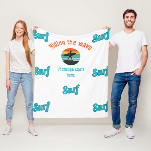 変化の波に乗る フリースブランケット (インサイチュ)