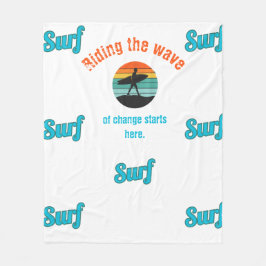 変化の波に乗る フリースブランケット