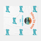 変化の波に乗る フリースブランケット (正面(横))