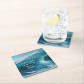 変化の波の高揚感動的引用文 スクエアペーパーコースター (インサイチュ)