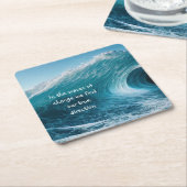 変化の波の高揚感動的引用文 スクエアペーパーコースター (アングル)