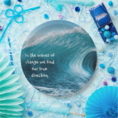 変化の波の高揚感動的引用文 ペーパープレート (パーティー)