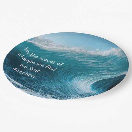 変化の波の高揚感動的引用文 ペーパープレート (アングル)