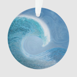 変化の波紋のあるブルーウェーブ オーナメント