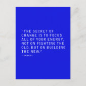 変化の秘密引用文は、すべてのエネルギーを集中 ポストカード (正面)