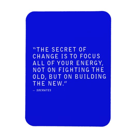 変化の秘密引用文は、すべてのエネルギーを集中 マグネット (縦)