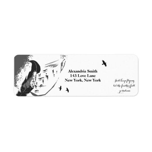 変化の羽毛 ラベル (正面)