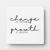変化は不可避である成長はオプションのOffice フォトプラーク (正面)