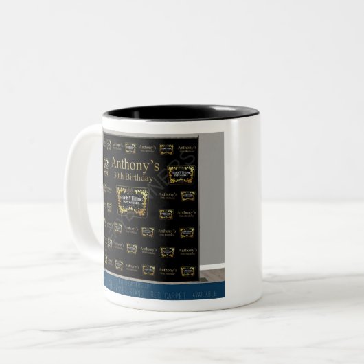 変化は可能な主題の背景 ツートーンマグカップ (正面左)