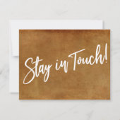 変化は良い！オレンジグランジ色の動く発表 招待状 (裏面)