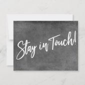 変化は良い！グレーのグランジ発表 招待状 (裏面)