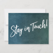 変化は良い!テクスチャ、ユニークティール(緑がかった色)グラフィックカード 招待状 (裏面)