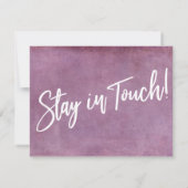 変化は良い！ピンクグランジの動きの発表 招待状 (裏面)