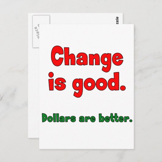 変化は良い ポストカード (正面/裏面)