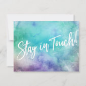 変化は良い!水カラフル色の発表 招待状 (裏面)