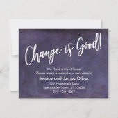 変化は良い！紫グランジの動きの発表 招待状 (正面)