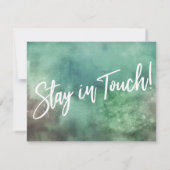 変化は良い！緑の水の色の発表 招待状 (裏面)