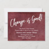 変化は良い！赤いグランジ動きの発表 招待状 (正面)