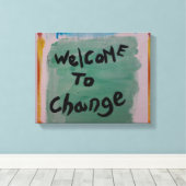 変化を歓迎する キャンバスプリント (インサイチュ (ウッドフロア))