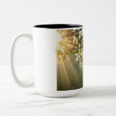 "変化を求めインスパイアる変革" ツートーンマグカップ (左)