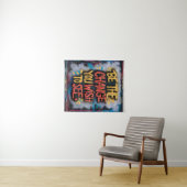 変化を目指す：インスピレーションを得たストリートアート タペストリー (インサイチュ(横))