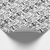 変化グランジ年齢誕生日タイポグラフィ ラッピングペーパー (角)