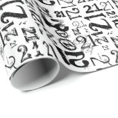 変化グランジ年齢誕生日タイポグラフィ ラッピングペーパー (ロールコーナー)