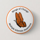変化多発性硬化症の翼認識度 缶バッジ (正面)