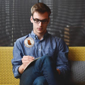 変化多発性硬化症の翼認識度 缶バッジ