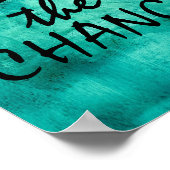 変化引用文のポスター動揺してティール（緑がかった色） ポスター (角)