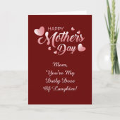 変化文字、ママあなたは私の毎日の笑いの線量 カード (正面)