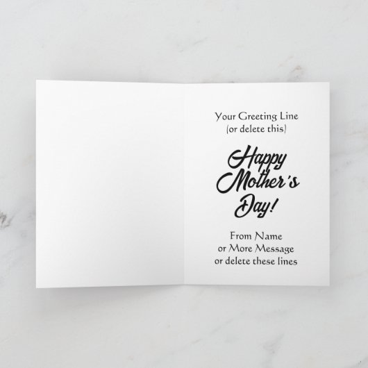 変化文字、ママあなたは私の毎日の笑いの線量 カード (内部)