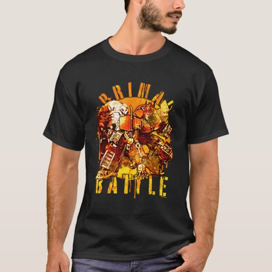 変圧器が獣の上昇を主力のバトルドリップ Tシャツ (正面)